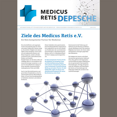 Informationsblatt Medicus Retis e.V. Titelseite
